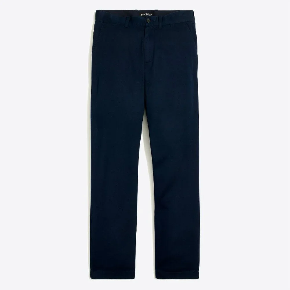 NWT Mens Size 38 38x32 J. Crew Navy Blue Straight Fit Flex Chino Pant NEW